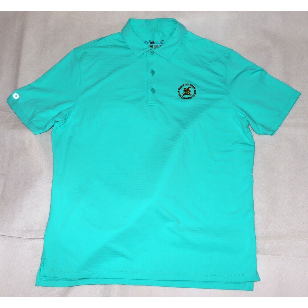 IBKUL 122nd U.S. Open The Country Club Men's UPF 50% Geometric Golf Shirt Size L